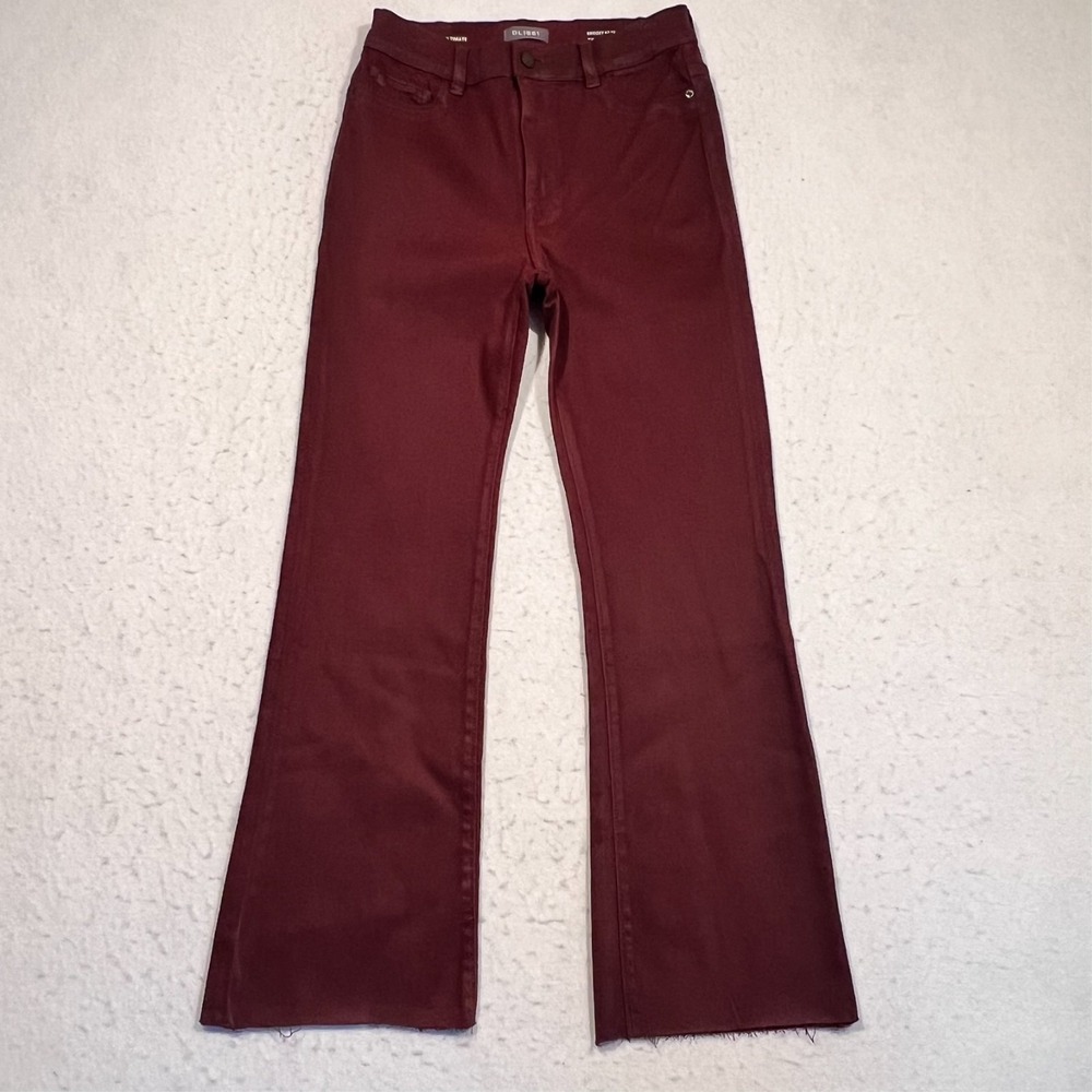 DL1961 Bridget Boot High Rise Instasculpt Crop Jeans Ruby Red 27 (Tag 30) 27x27